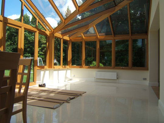 Oak Gable Conservatory internal to RHS